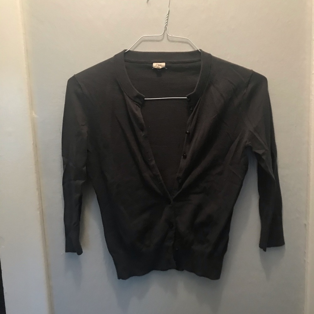 J. Crew 3/4 half sleeve cardigan dark teal XS
